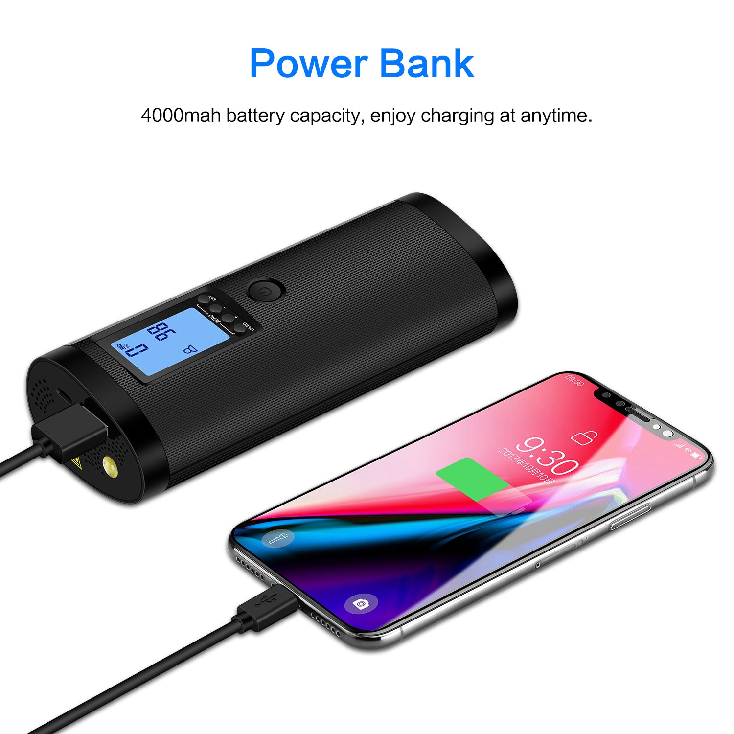 AP2 High Precision Sensor Air Pump Portable Tire Inflator with Power Bank Function AP2 High Precision Sensor Air Pump Portable Tire Inflator with Power Bank Function